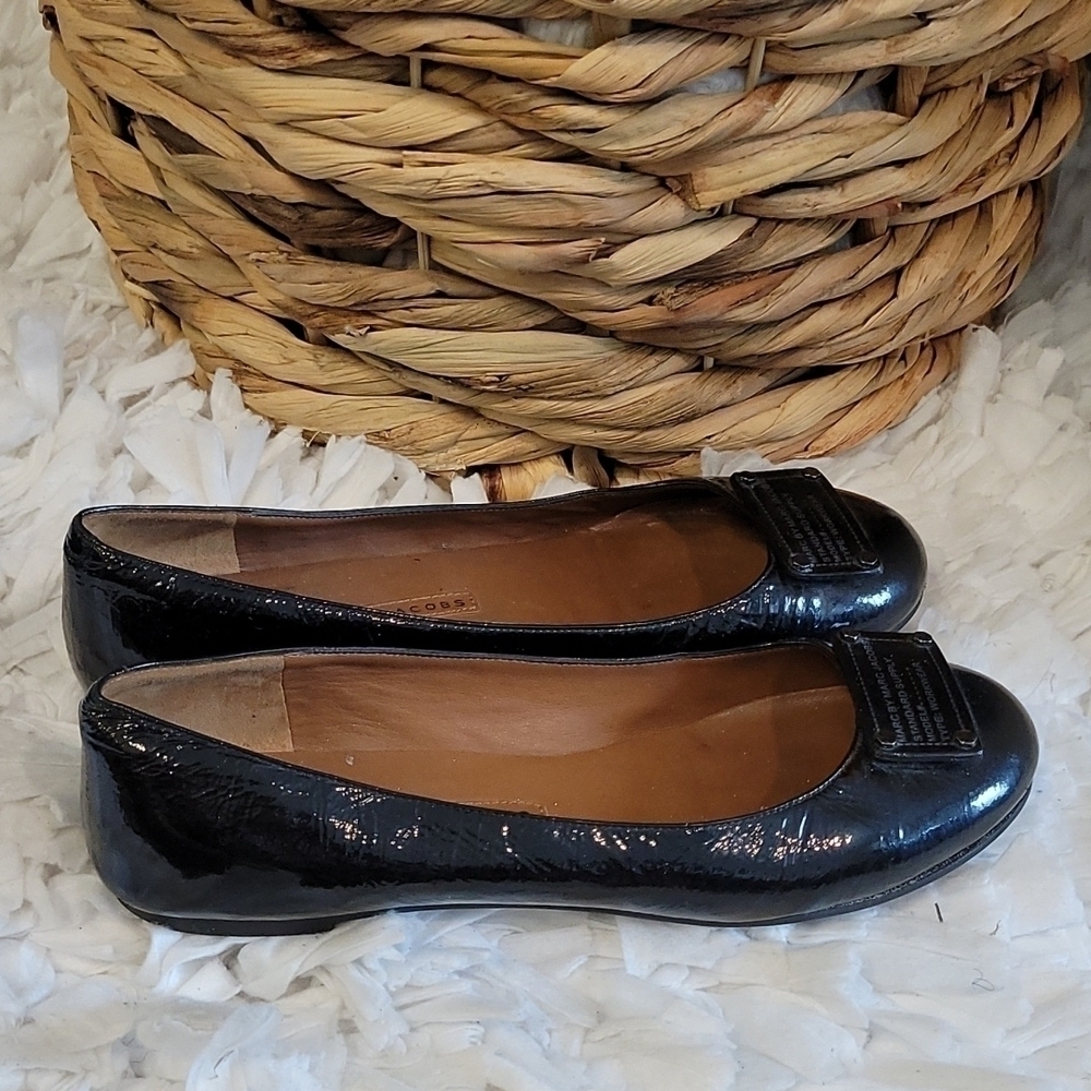 Marc by marc jacobs black patent leather Corpcore Office Siren Officecore flats